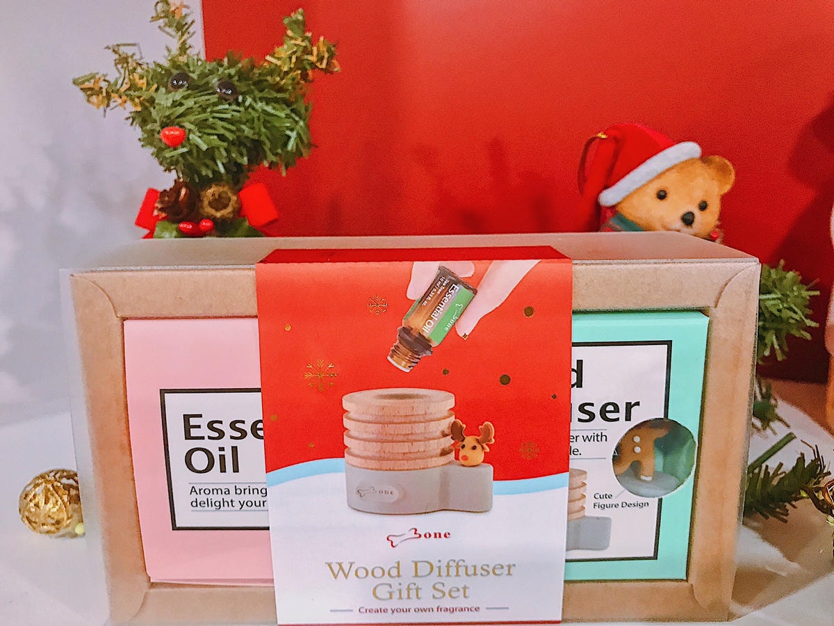 Bone原木擴香台禮物組-聖誕特別版༺文創創意小物x交換禮