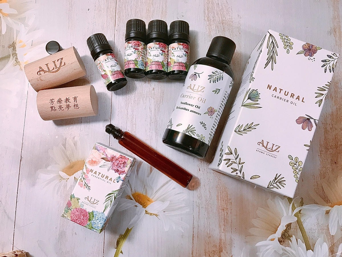 愛裡‧時安心精油組༺向日葵油、甜馬鬱蘭、薰衣草、佛手柑、廣