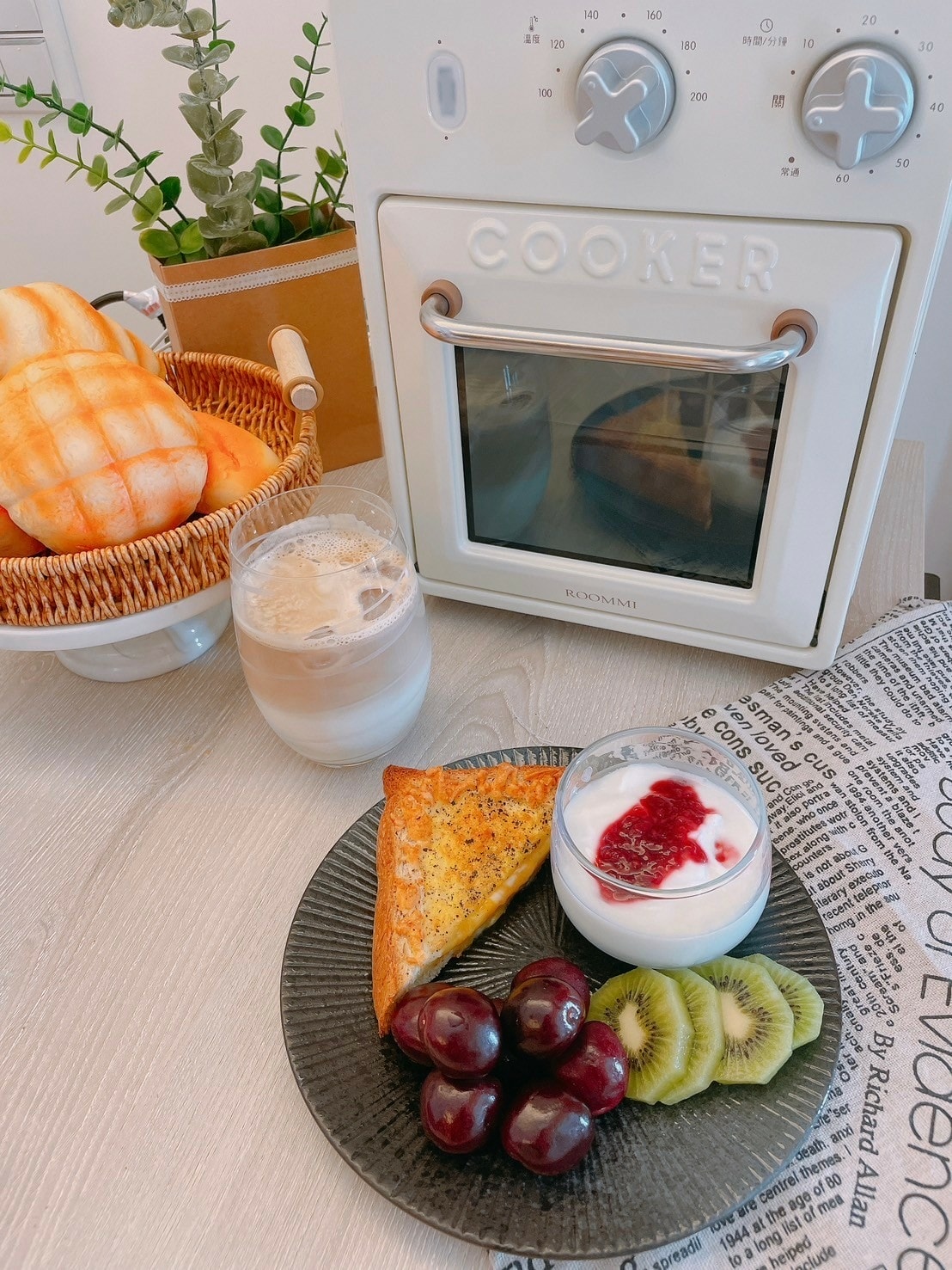 Roommi奶油小生氣炸烤箱༺小巧奶黃色質感x租屋族、單身族