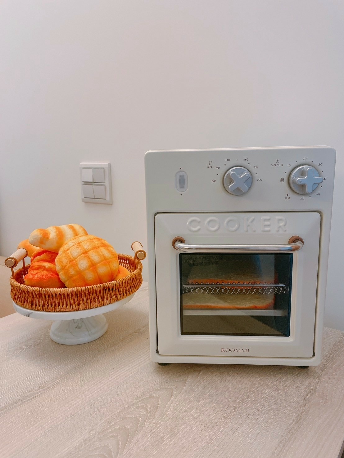 Roommi奶油小生氣炸烤箱༺小巧奶黃色質感x租屋族、單身族