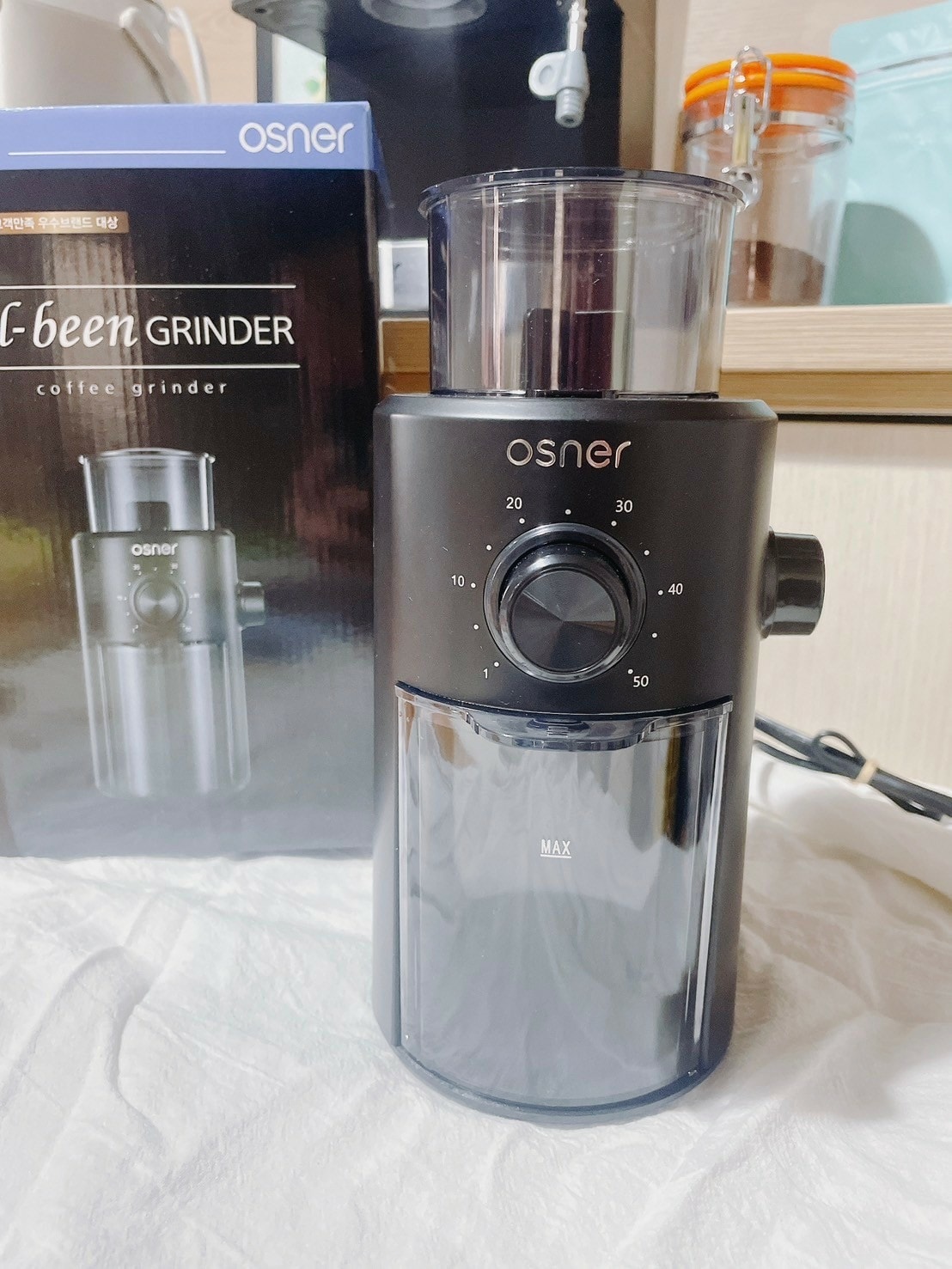 Osner韓國歐紳 ELBEAN 經典電動咖啡磨豆機༺開箱家