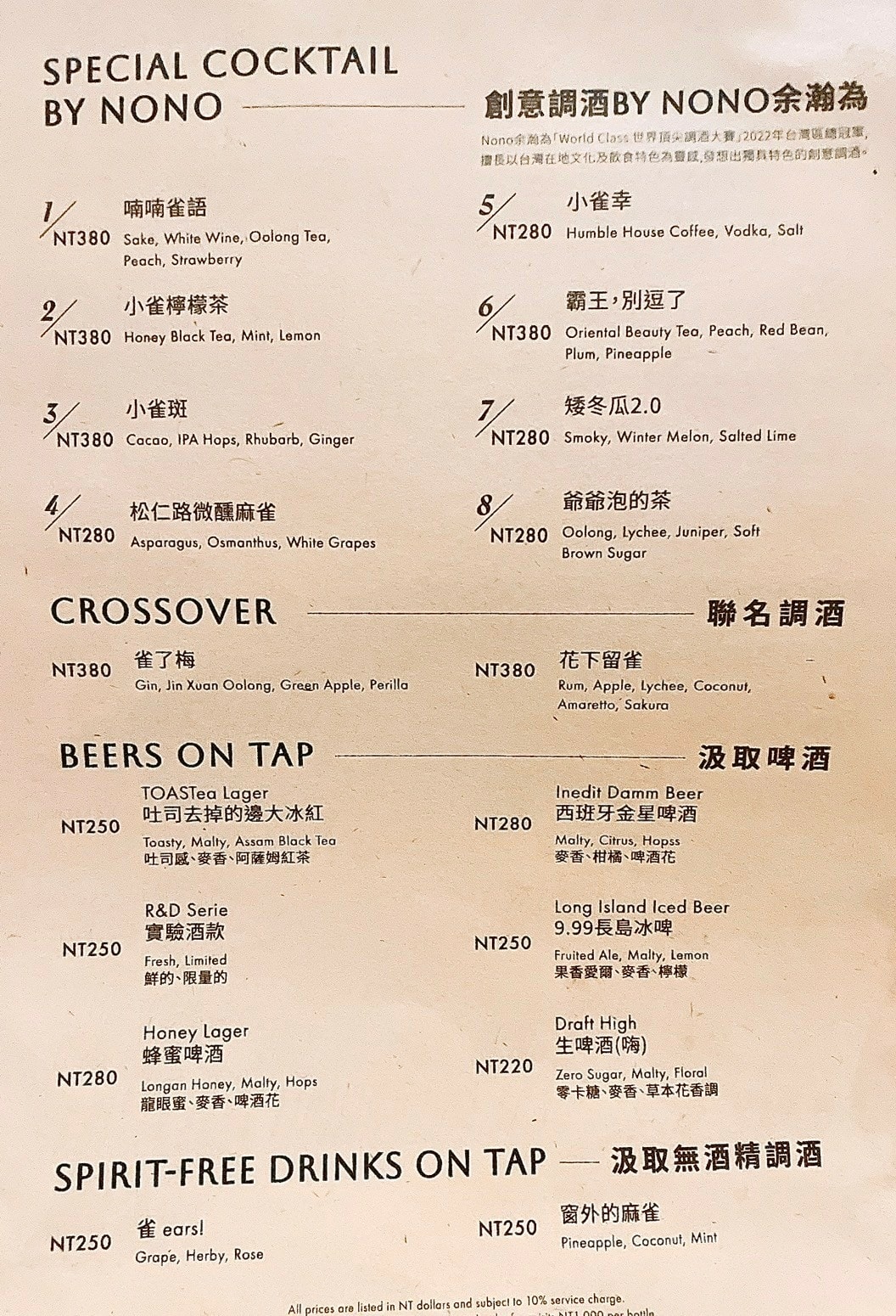 食記TIPSY SparrowLe Méridien T 食記TIPSY SparrowLe Méridien T