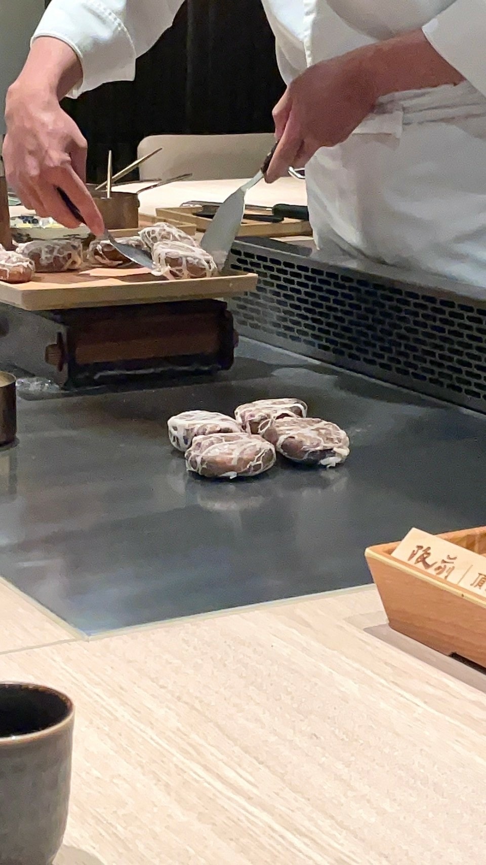 食記王品集團阪前和牛鐵板燒台北安和店日式和牛、干貝、鮑魚