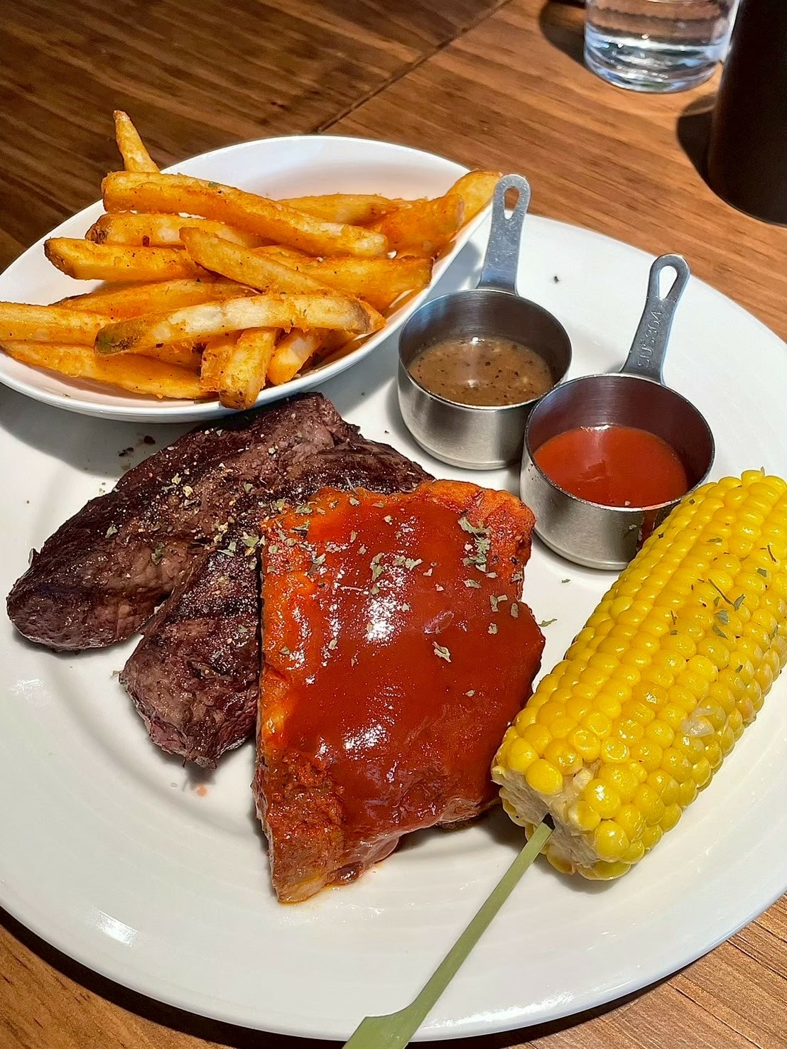 食記史坦利碳烤美式牛排台北復興店碳烤豬肋排x龍蝦,海陸套