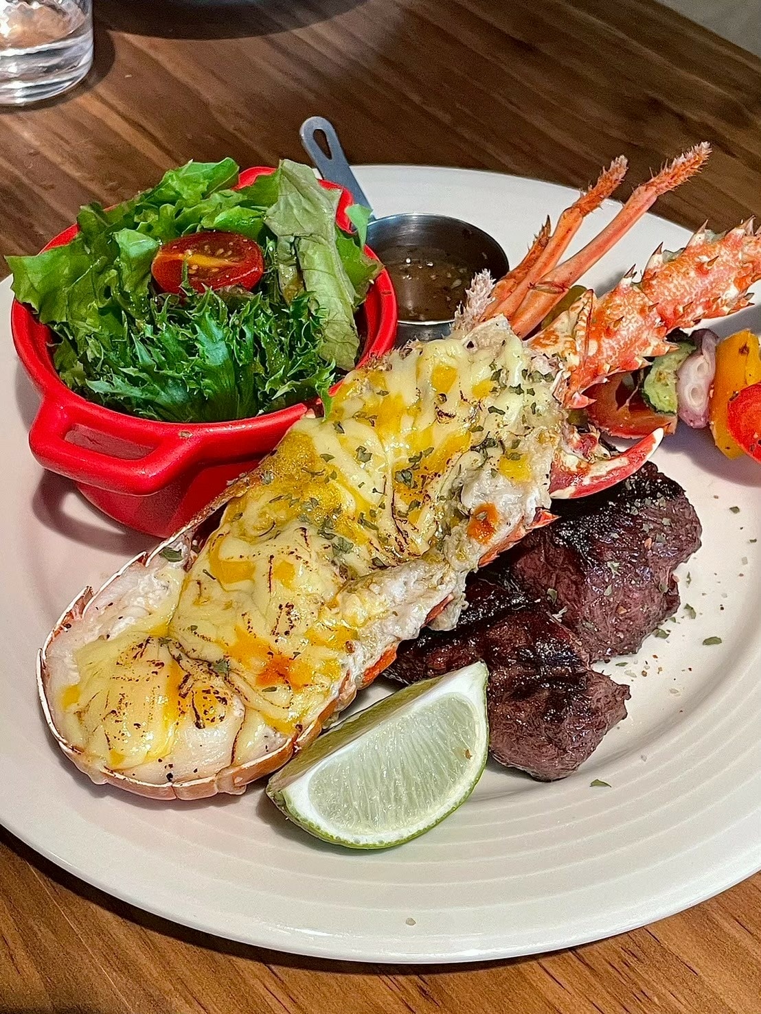 食記史坦利碳烤美式牛排台北復興店碳烤豬肋排x龍蝦,海陸套