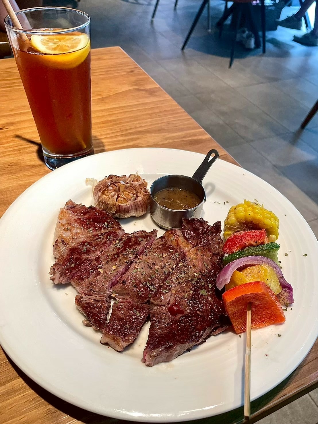 食記史坦利碳烤美式牛排台北復興店碳烤豬肋排x龍蝦,海陸套